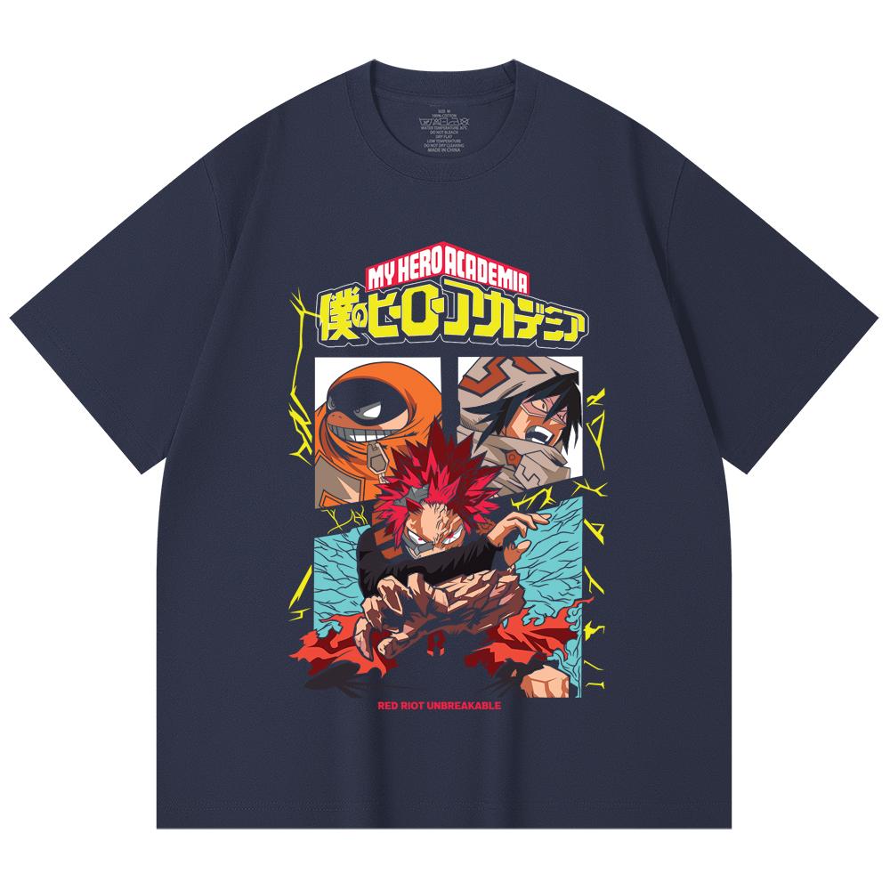 230 Gsm 100% Cotton My Hero Academia V20 Red Riot Print Unisex Heavy Cotton T Shirt