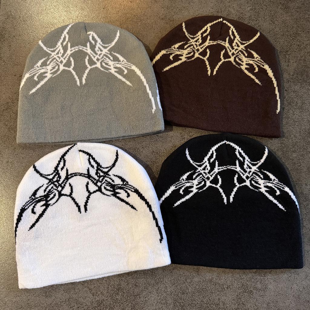 Style Hip Hop Skull Letter Knit Beanie For Men And Women Winter Warmth