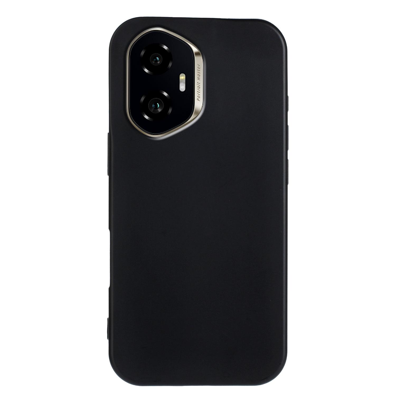 

For Honor 300 TPU Case Soft Matte Anti-fingerprint Phone Back Cover Black