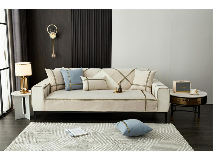 Vier Jahreszeiten Chenille Weizenähre Rutschfester Sofakissenbezug