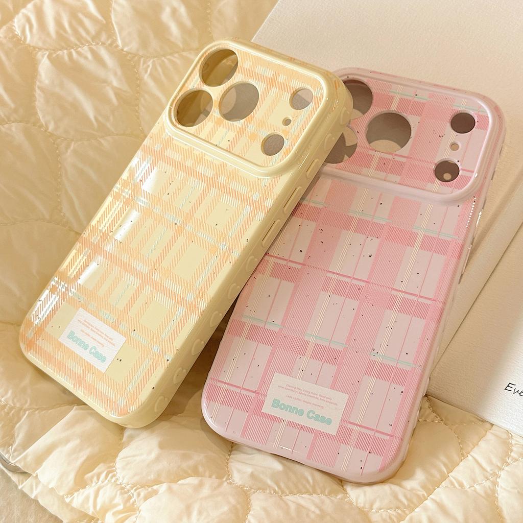 Korean-style colorful checkered apple17promax Phone case iphone16Applicable14Shockproof soft15Niche12All Inclusive