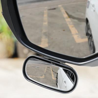 1/2 Stück Universeller Auto-Zusatz-Rückspiegel 360° Drehung Weitwinkel Seiten-Rückspiegel Toter Winkel Einparkhilfe für Auto