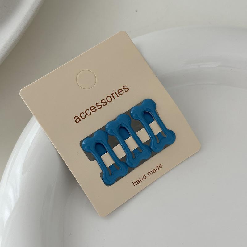 

3pcs Pack Cute Funny Milk Candy Bone Mini BB Clip Small Hairpin Side Clip Color Polka Dot Bangs Clip