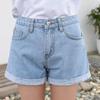 2021 Summer High-Waist White Denim A-Line Shorts for Women – Loose, Slimming Fit