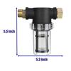 Filtre en ligne 40 mailles pour nettoyeur haute pression - kit tuyau d'arrosage (filetage 1,9 cm, 80 psi)