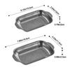 New Stainless Steel Steak Tray Double Ear Design Vintage Barbecue Plate Vegetable Snack Plate Home Kitchen