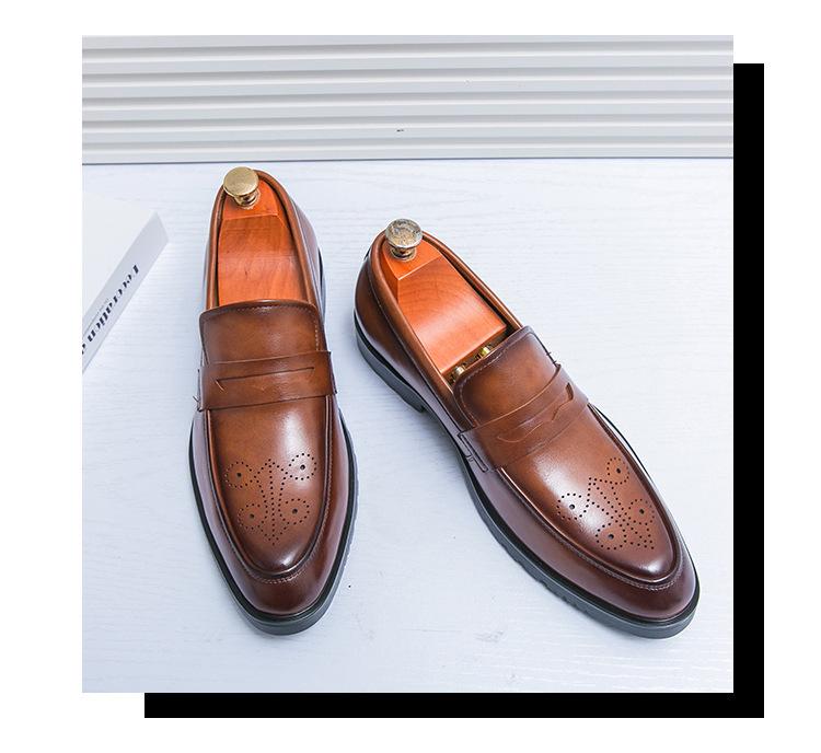 Men's Cross-Border Four Seasons Casual & Formal Leather Lace-up Shoes - British Business or Wedding Groom Style