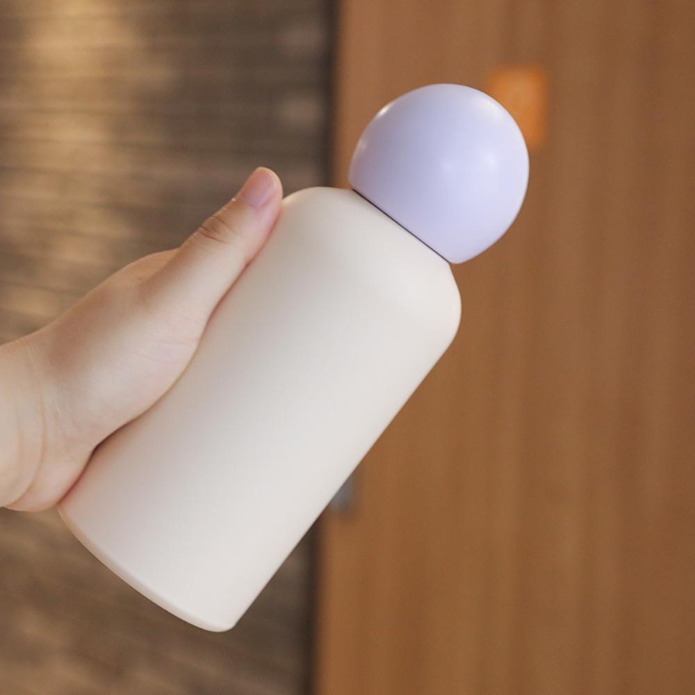 Double Wall Insulated Bottle Spherical Lid Vacuum Cup Ins Style Thermos Cup  Kids