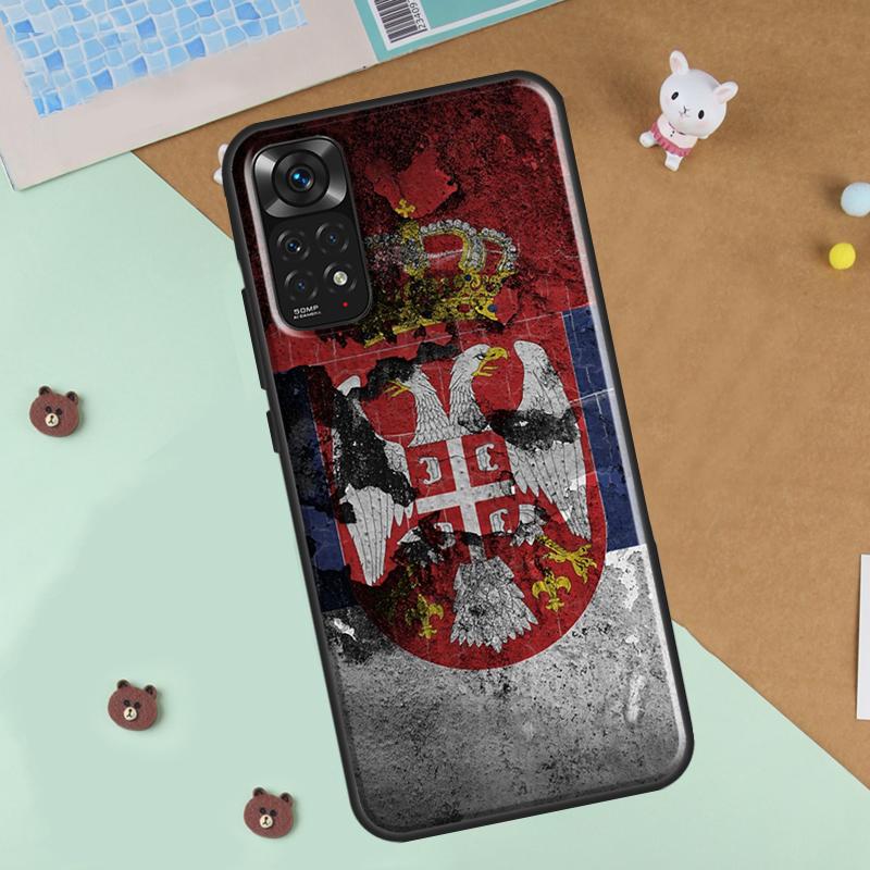 Serbia Flag Phone Case For Xiaomi Redmi Note 12 8 9 10 11 Pro 8T 9S 10S 11S 12S 10A 9C 10C 12C Cover