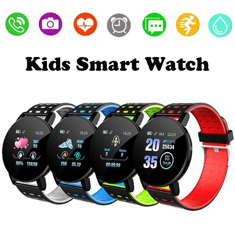 Children's Sports Smart Watch LED Digital Display IP67 Waterproof Kids Fitness Tracker with Heart Rate Blood Pressure Sleep Monitor for Boys Girls