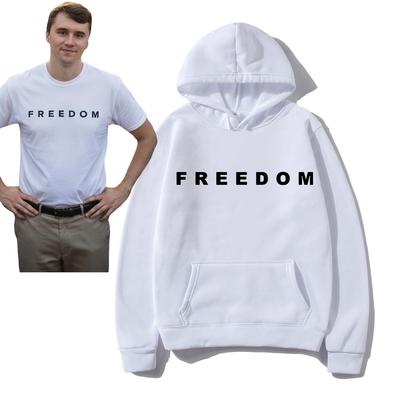 Charlie Kirk Freedom Letter Print Hoodies Mode Unisex Streetwear Langarm Lässige Lockere Sweatshirts für Männer/Frauen Pullover
