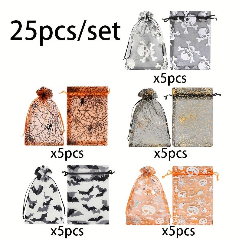 

Halloween Party Drawstring Gift Bags 4x6in Tulle Candy Snack Bags for Party Gifts Event,Mesh Drawstring Bags drawstring bags
