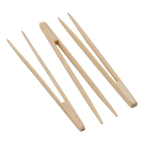 3 Pieces Bamboo Tweezers, Anti-Static Tweezers, Sharp Wooden Tweezers for Gold Leaf, Chips, Quartz, Arts, DIY Crafts