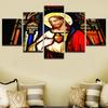 5 Pieces Canvas Wall Art Poster Painting Sacred Heart Of Jesus Wallpaper Home Decoration Living Room Picture Print Bedroom Mura