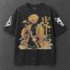 Koszulka Demon Slayer Prana Oversize Męska Damska Casual Bawełniana Odzież Letnia Krótki Rękaw Casual Luźne T-shirty Damskie Męskie Ubrania Wygodne Top