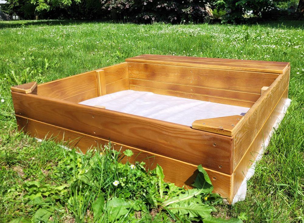 Sandpit with Storage Compartment Brown