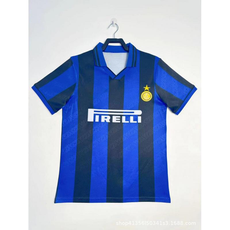 0809 Classic Retro Inter Jersey Home and Away Short-sleeved No. 22 Milito Champions League Serie A Club Football Jersey