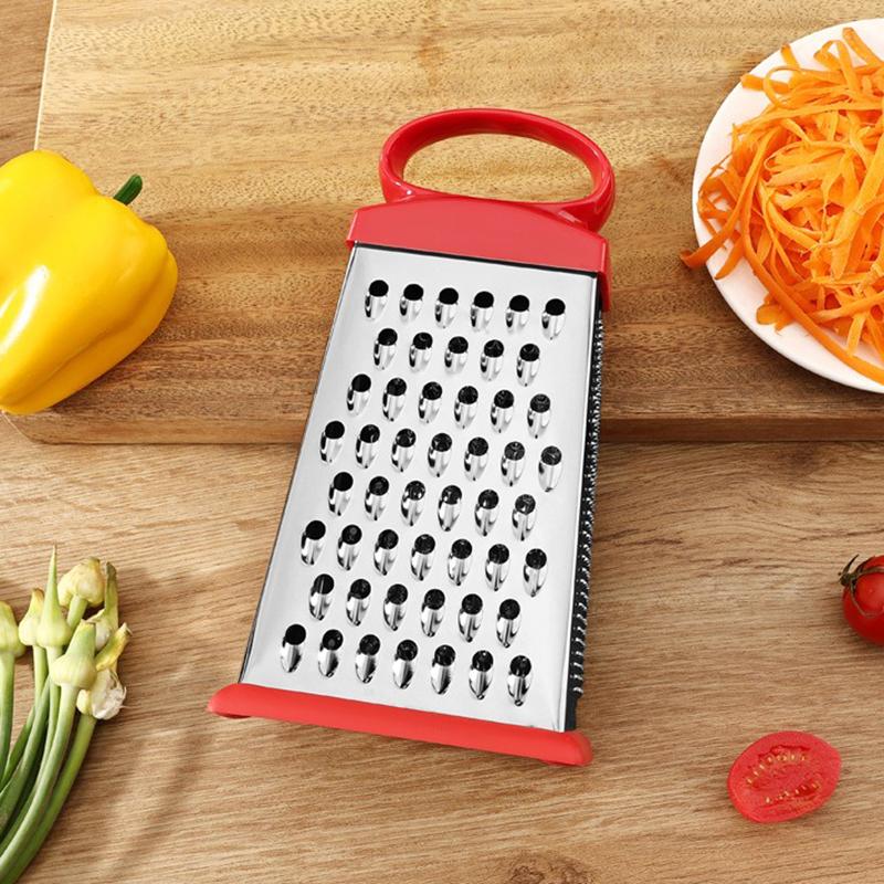 Stainless Steel Four-Sided Cucumber Grater 9 Inches Three Dimensional Multifunctional Carrot Cheese Slicing Kitchen Gadgets