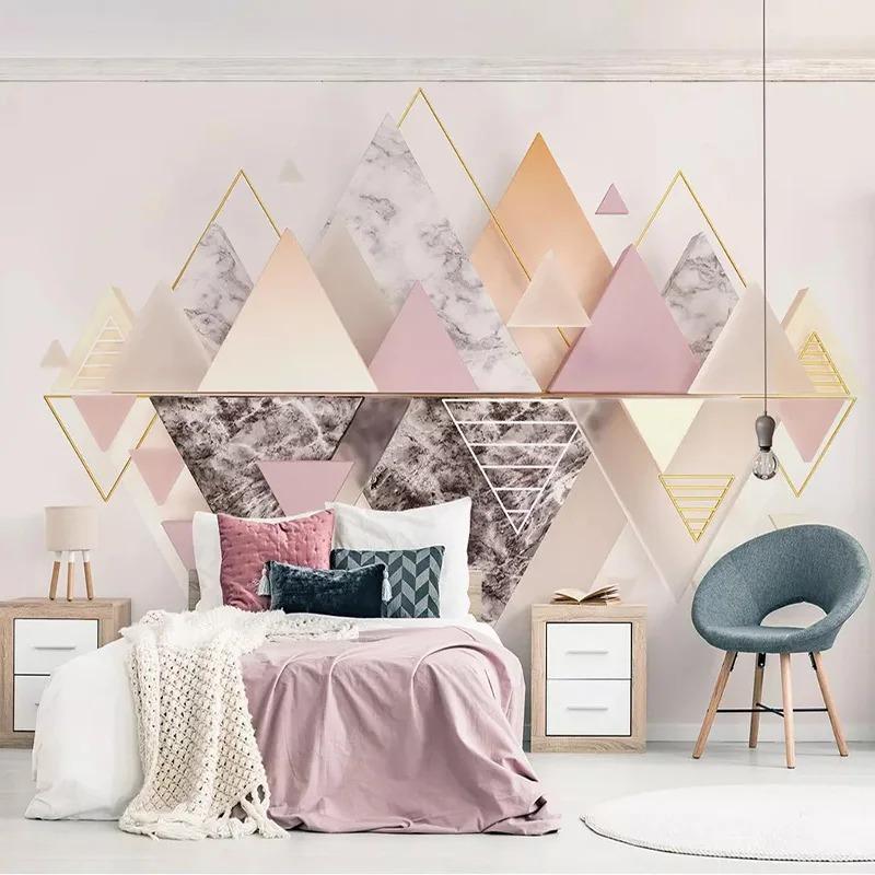 Modern Wallpaper 3d Geometric Triangle Abstract Wall Mural Living Room Bedroom Wall Paper