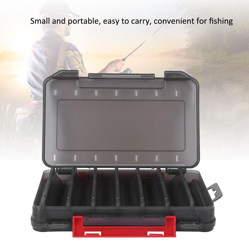 Multifunction PVC Double Layer Lure Tool Storage Box Fishing Bait Accessory GrayLure Box