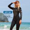 Women's 3MM Long Sleeve Wetsuit - Warm, Cold-Proof One-Piece for Snorkeling & Surfing; Sun & Jellyfish Protection Suit