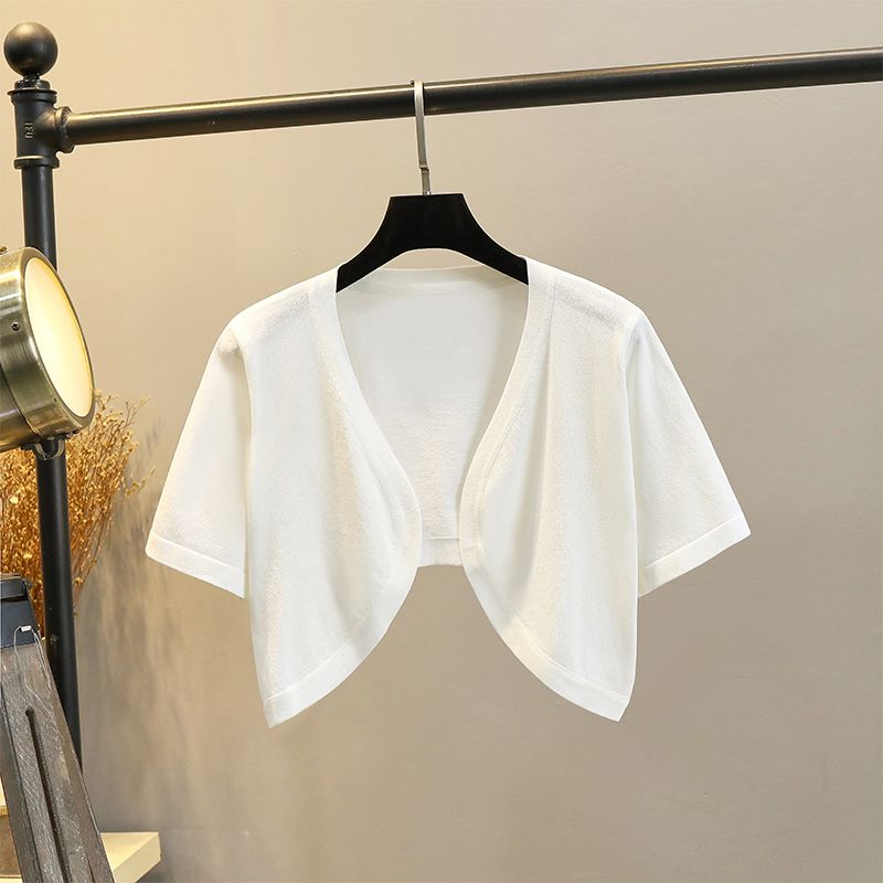 Ice Silk Thin Small Waistcoat Outer Skirt Knitted Cardigan