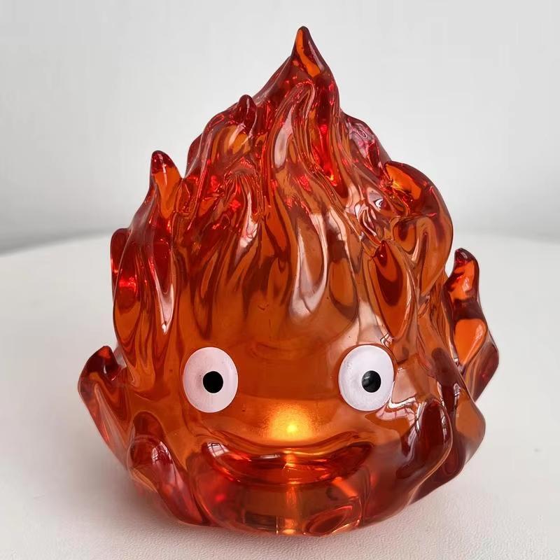 

Огненный Кальцифер Пятицветная Светящаяся Аниме Фигурка Огненный Демон Модель Миядзаки Украшение Коллекционная Кукла Игрушка Рождественский Подарок