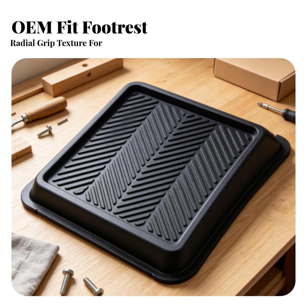 Driver Footrest Pad Molded Foot Rest Wear-Resistant for Daily Driving
