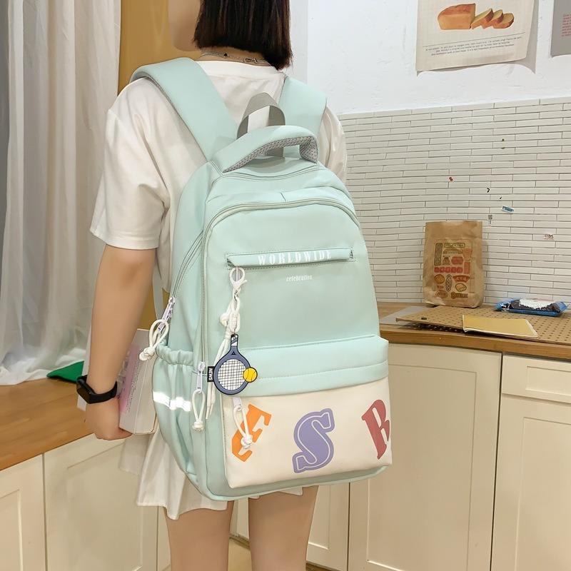 New girl cute backpack junior high school student small backpack college student backpack large capacity schoolbag
