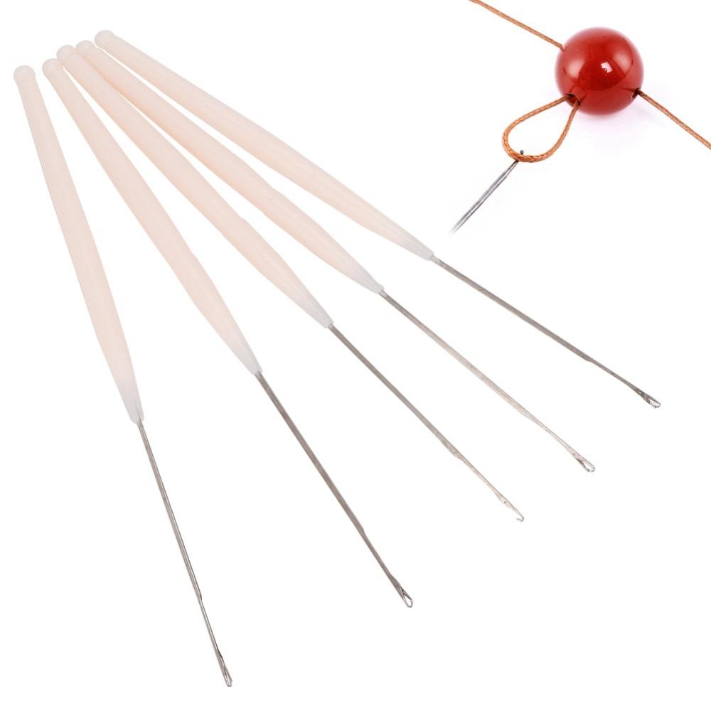 5Pcs Convenient Tools Threading Needles Handle Design Jewelry Accessories Jewelry Making