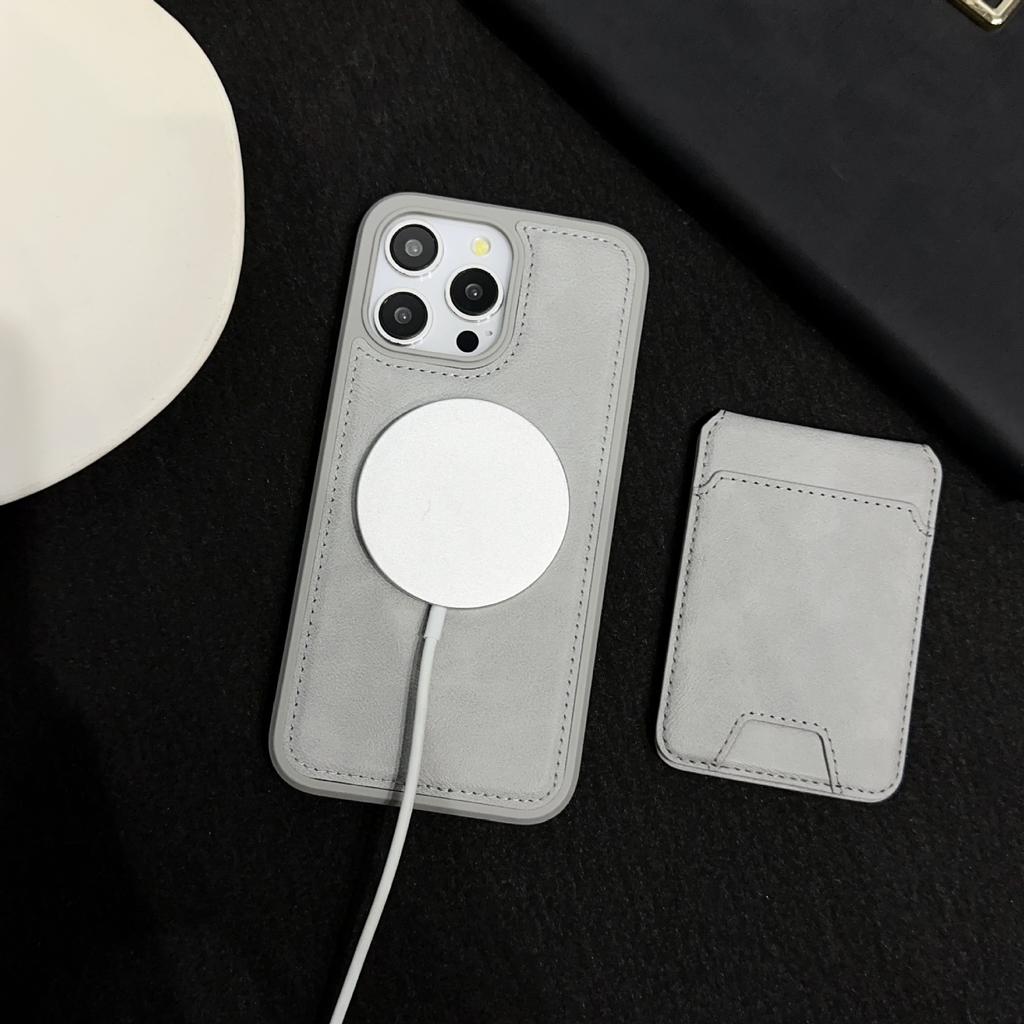 Card Holder Magnetic Suction Moblie Phone Case for iPhone 16 Pro Max 11 12 13 14 15 Pro Multifunctional Leather Protective Shell