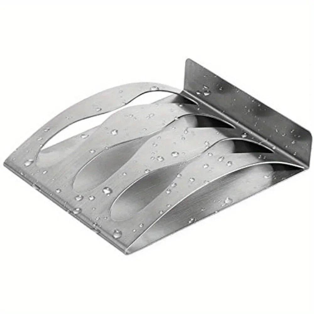 2/3 Holes Stainless Steel Toothbrush Rack Self-Adhesive Toothbrush Holder  for Bathroom