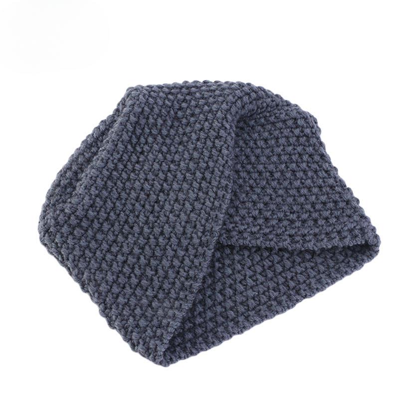 

Винтажные зерна кукурузы ручной работы, шапка из пряжи крест-накрест, зимняя вязаная шапка-платок серый