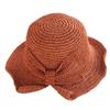 Womens Wide Brim Foldable Straw Hat Beach Sun Protection UV With Adjustable Band