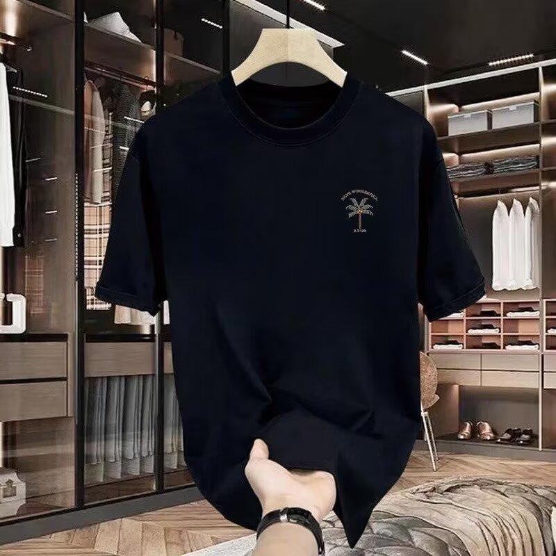 American Trendy Brand Pure Cotton Men'S Printed Short-Sleeved T-Shirt Trendy Men'S And Women'S Versatile Round Neck T-Shirt Men'S