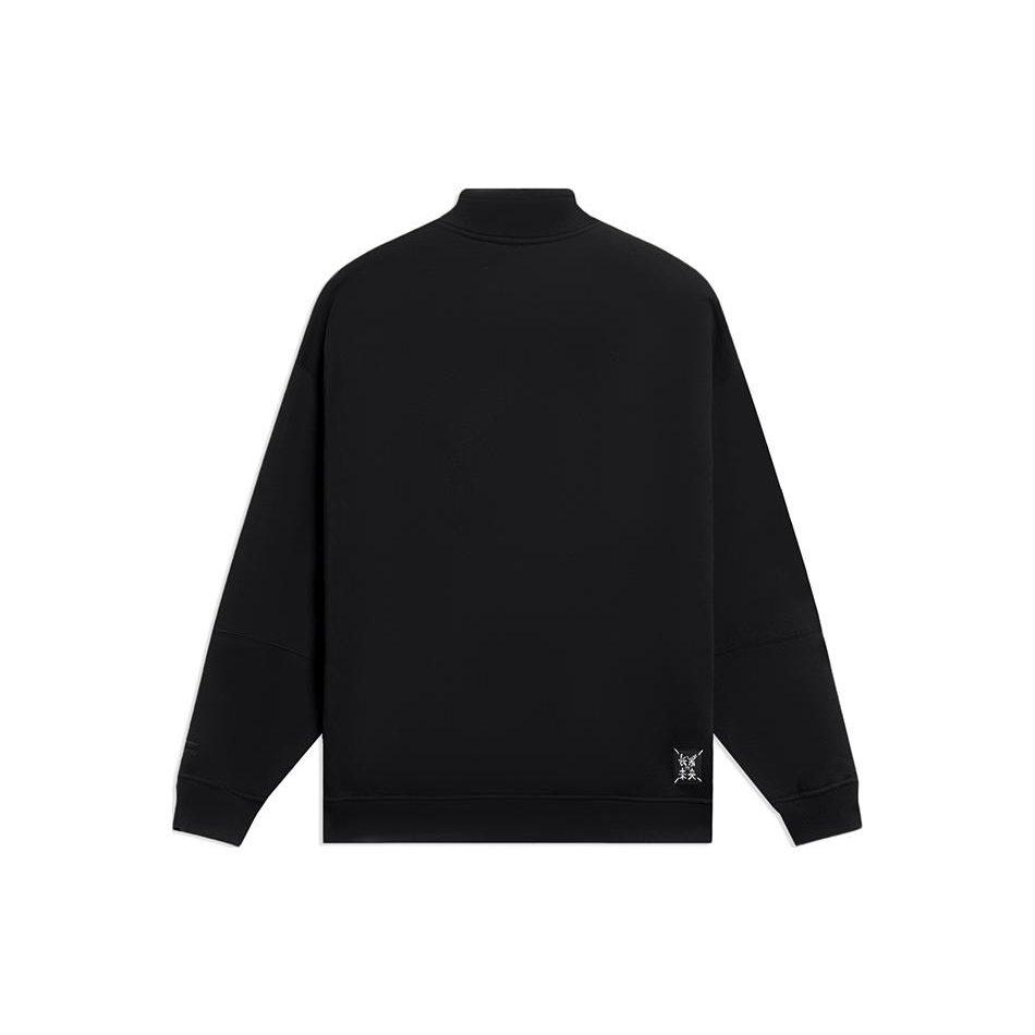 Li Ning Sports Life Collection Sweatshirts Unisex Black Lapel Thickened Other AWDSB53-3