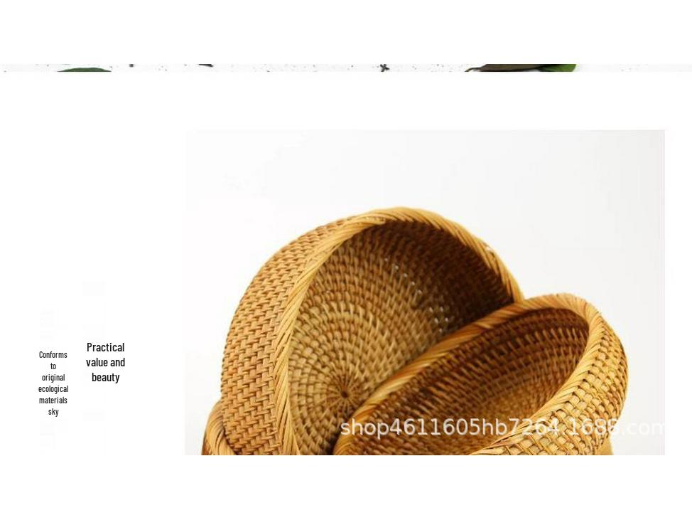 Handmade Woven Basket for Storage, Fruit, Bread, Steamed Buns, Snacks & Picnics