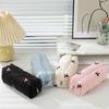 High Capacity Pencil Case Bowknot Print Pen Pouches Pencil Organizers Storage Bag Travel Cosmetic Bag for Women Student
