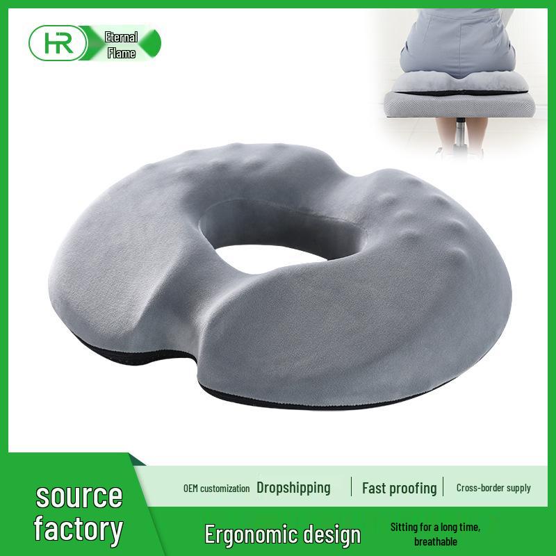 Atmungsaktives Memory-Foam Rundes Sitzkissen für Büro, Auto und Zuhause