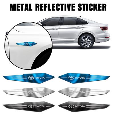 2Pcs Car 3D Metal Side Wing Emblem Auto Body Fender Sticker Accessories For Harrier Cross Chr Avensis Crown Aygo Rav4 TRD