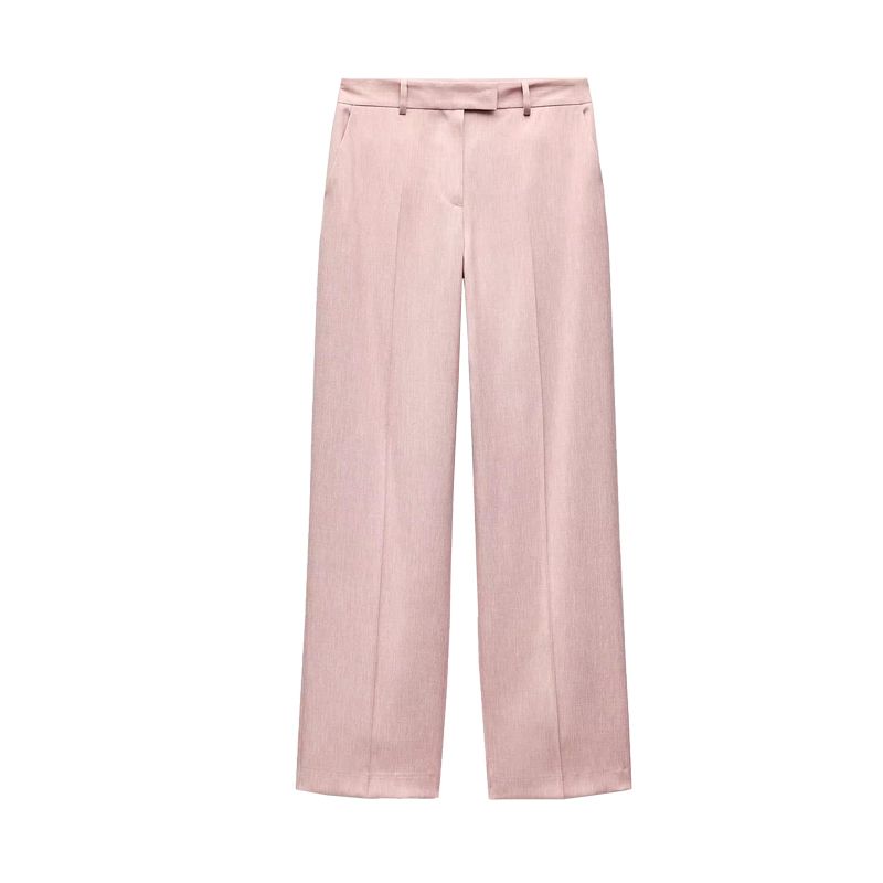 

Spring New Women s Clothing French Style Commute Style Straight-Leg Trousers 2197520 Pocket Shirt 2315520 Pink pants L