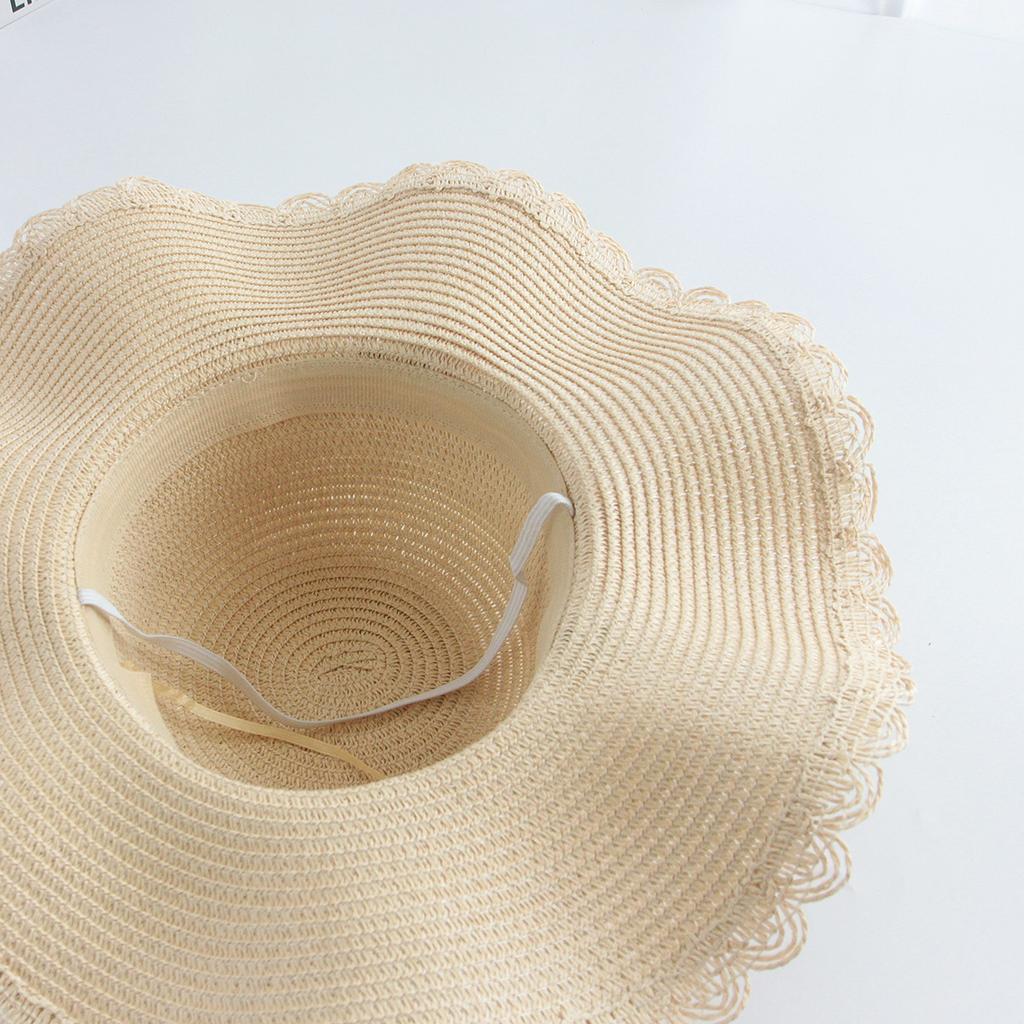 Beach Vacation Beach Straw Hat for Women, Foldable UV Resistant Sunshade Hat
