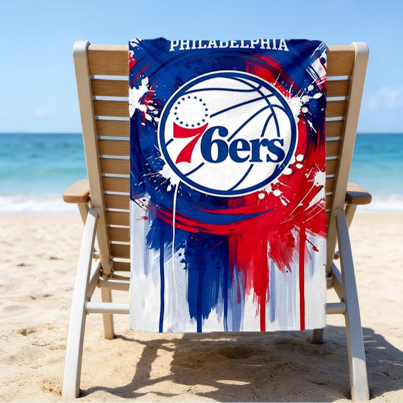 76ers Basketball Team Quick-Dry Microfiber Beach Towel Super Soft & Absorbent for Bath, Beach, Travel Bath Time Accessory, Fan Gifts