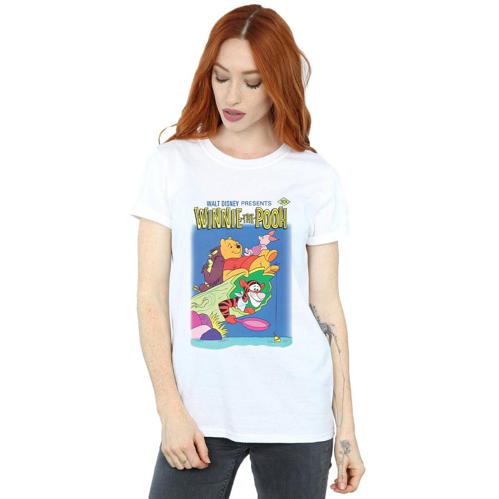 Disney Womens/Ladies Winnie The Pooh Poster Cotton Boyfriend T-Shirt