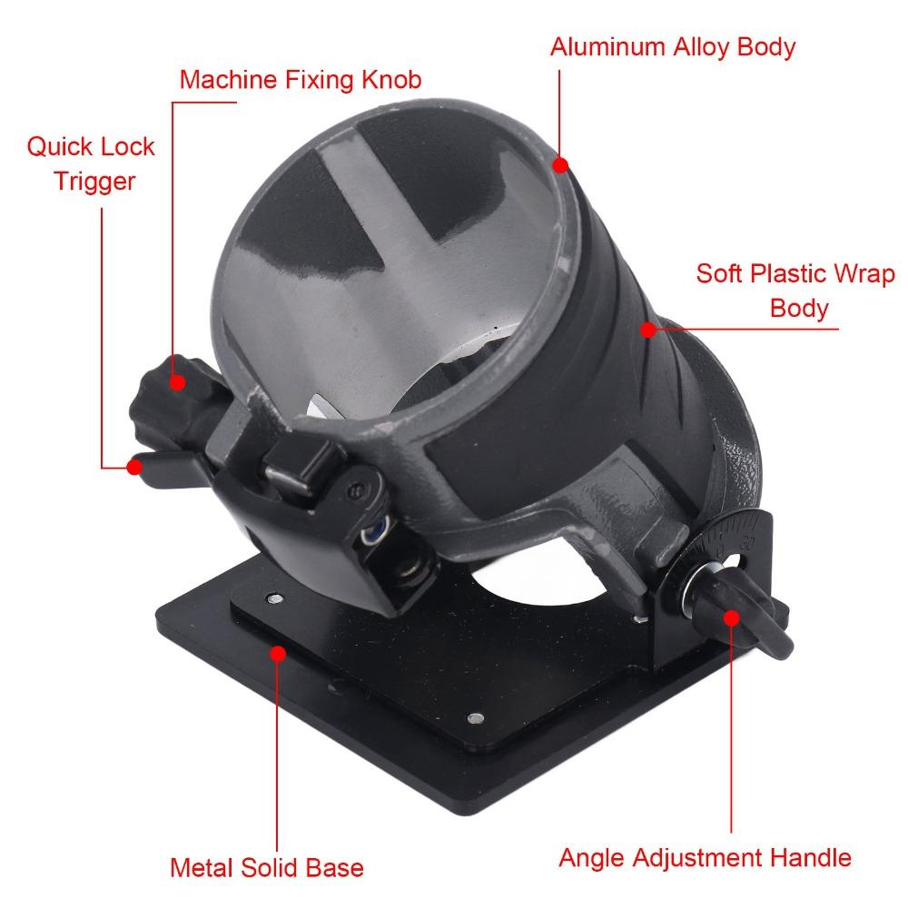 Aluminum Alloy Router Tilt Base Angle (-30° To 45°) Trimmer Base  for Woodworking / Carpentry