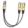 Splitter Cord, 1 XLR Female To 2 Male Y Cable, 30cm for Equelizer