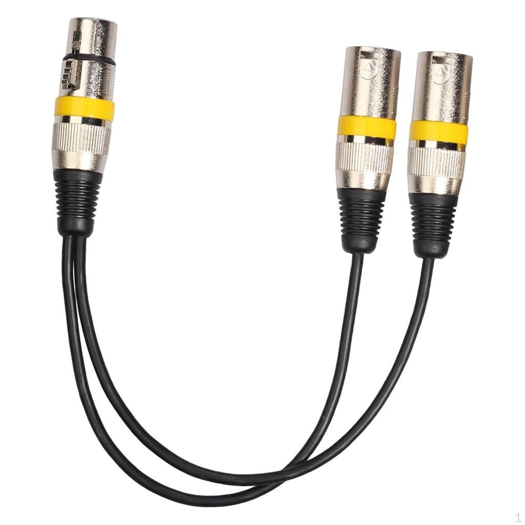 Splitter Cord, 1 XLR Female to 2 Male Y Cable, 30cm for Equelizer