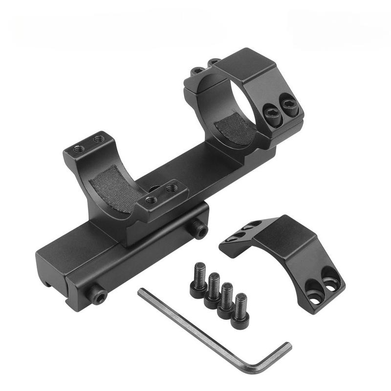 25.4mm/30mm Tube Ring Optics Scope Mount One-Piece Cantilever 11mm/20mm Rail Tactical Flat Top Laser Sight Mount Base