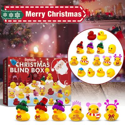 DOWMOO Julgummianka Adventskalender - Tecknad Ankunge Presentförpackning