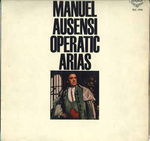 

LP Record MANUEL AUSENSI - Opera aria collection SLC1556 LONDON Japan Classical Used